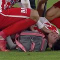 Alexandru Matei s-a accidentat grav în UTA Arad - FCSB // FOTO: captură Prima Sport