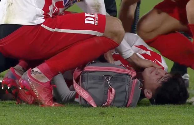 Accidentare-HORROR în UTA - FCSB! A ieșit de pe teren în lacrimi