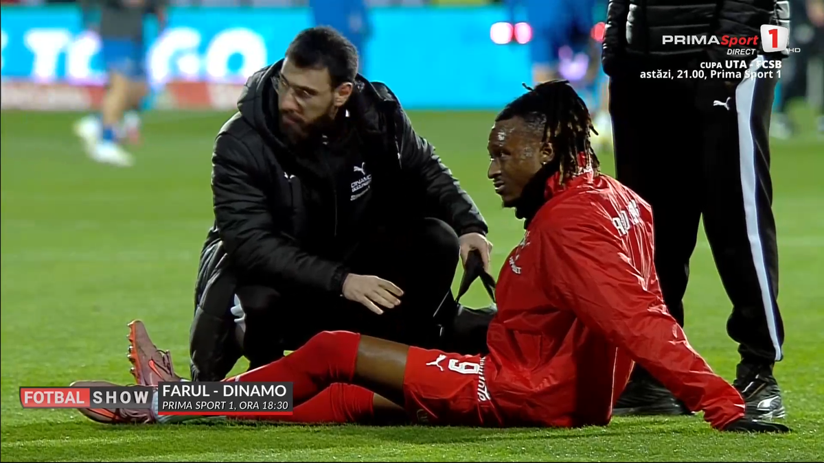 Mamadou Karamoko s-a accidentat la încălzire înainte de Farul - Dinamo