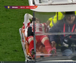 Alexandru Matei s-a accidentat grav în UTA - FCSB // FOTO: captură Prima Sport