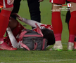 Alexandru Matei s-a accidentat grav în UTA - FCSB // FOTO: captură Prima Sport