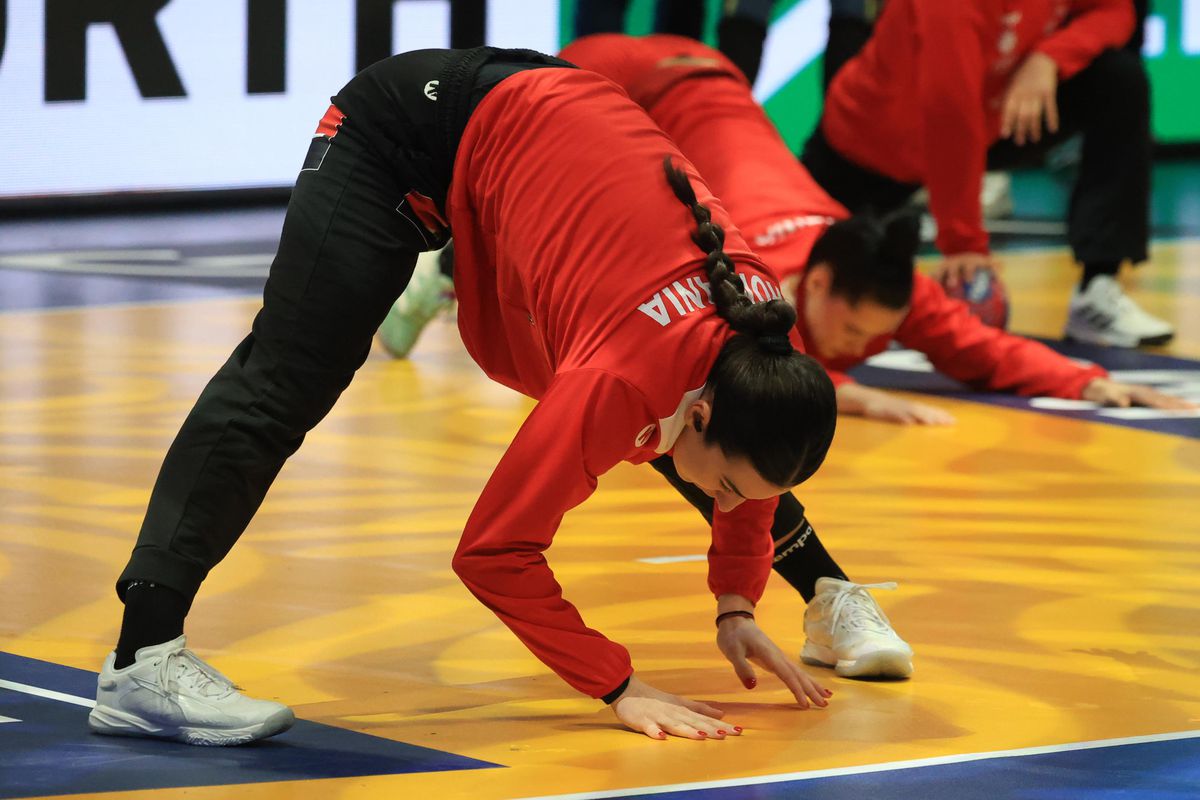 Imagini de la încălzire în Ungaria - România, CM 2025