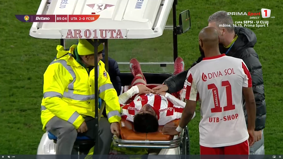 Alexandru Matei s-a accidentat grav în UTA - FCSB