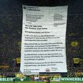 Mesajul afișat de fanii Borussiei Dortmund la meciul din Cupă cu Leverkusen / foto: Getty Images