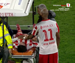 Alexandru Matei s-a accidentat grav în UTA - FCSB // FOTO: captură Prima Sport
