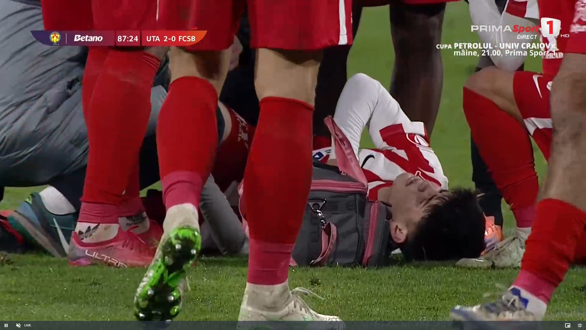 Alexandru Matei s-a accidentat grav în UTA - FCSB