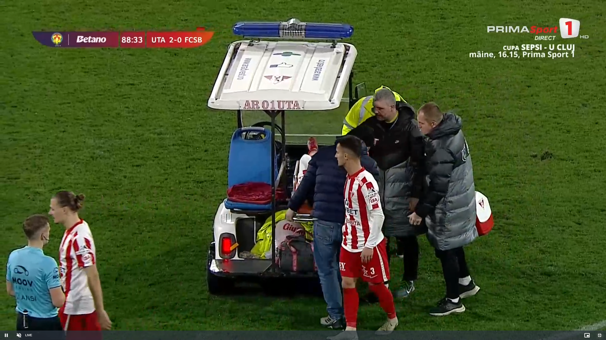 Alexandru Matei s-a accidentat grav în UTA - FCSB