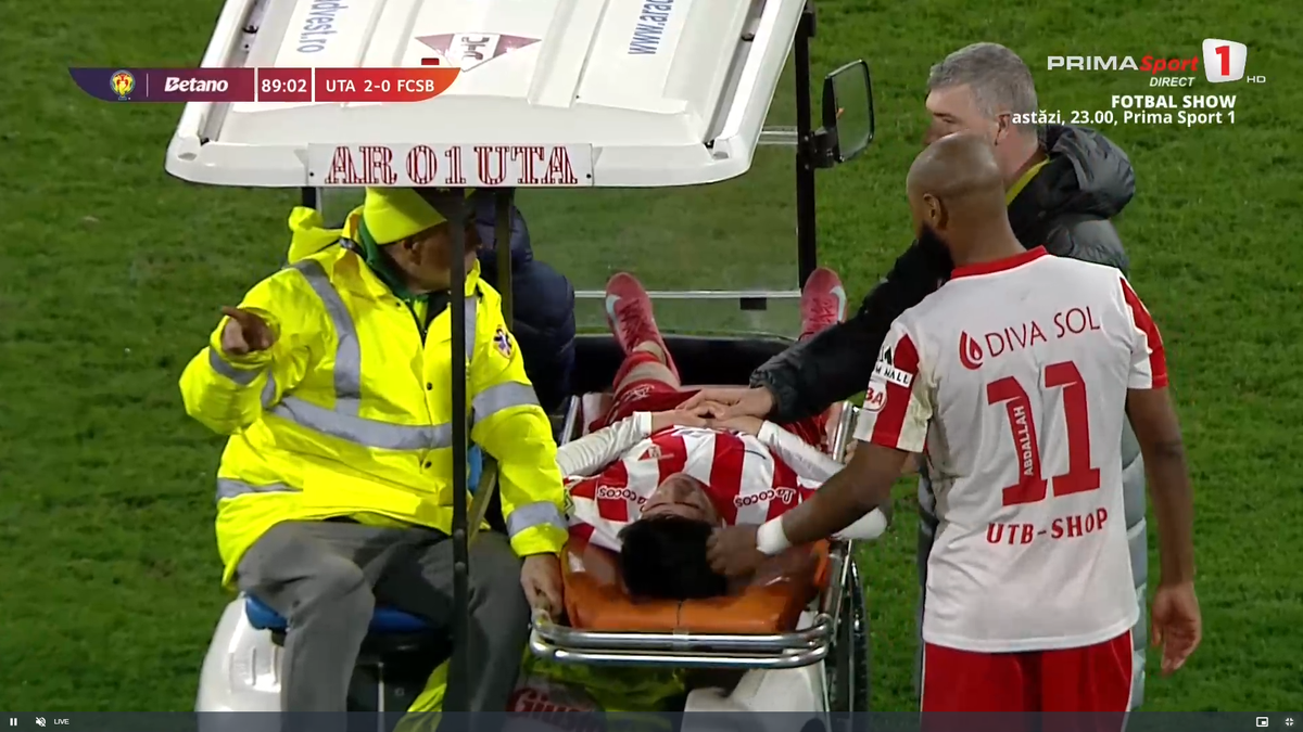 Alexandru Matei s-a accidentat grav în UTA - FCSB