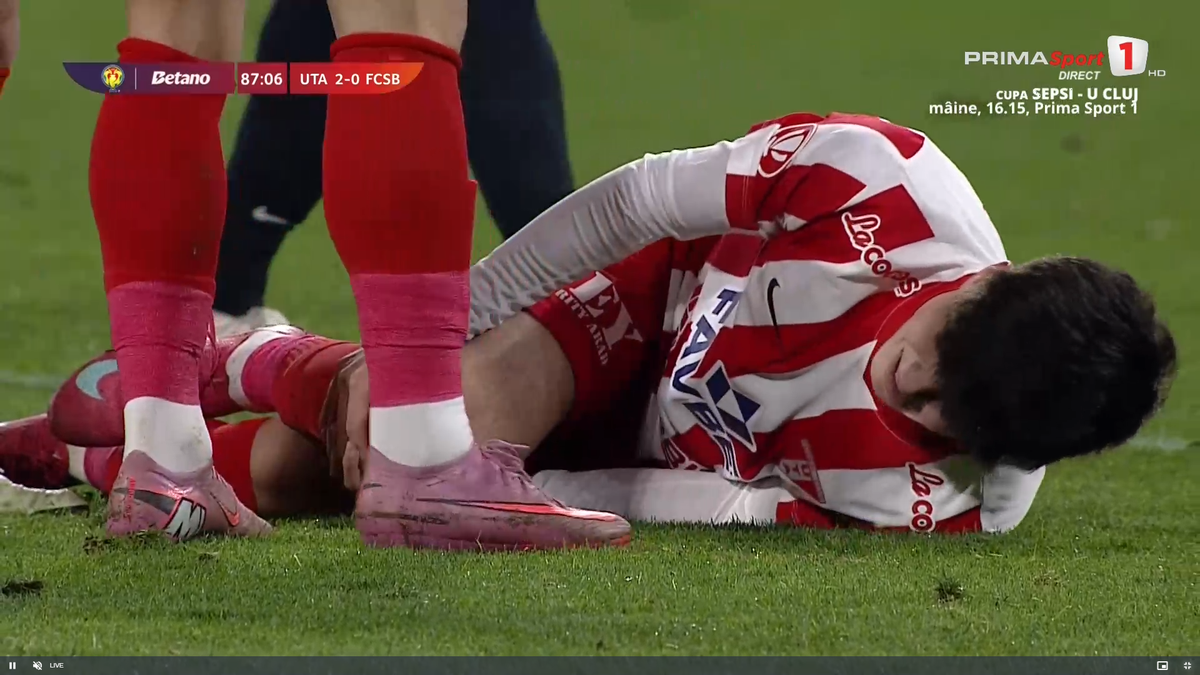 Alexandru Matei s-a accidentat grav în UTA - FCSB