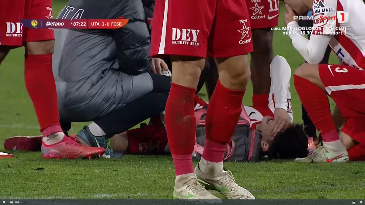 Alexandru Matei s-a accidentat grav în UTA - FCSB