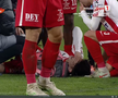 Alexandru Matei s-a accidentat grav în UTA - FCSB // FOTO: captură Prima Sport