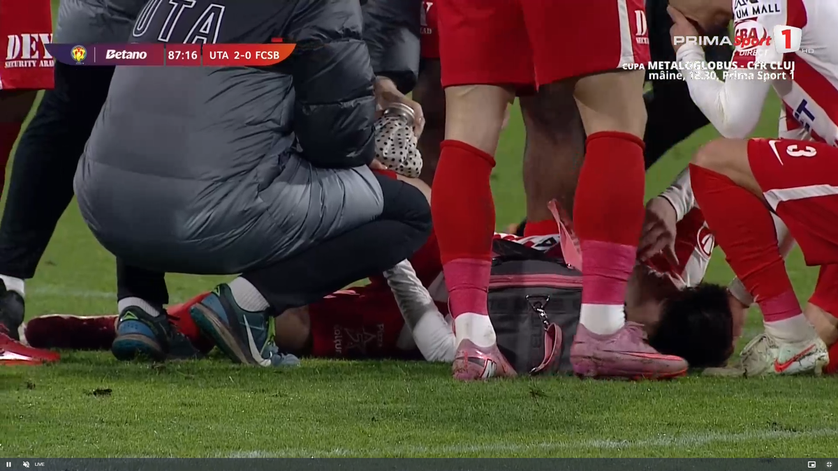 Alexandru Matei s-a accidentat grav în UTA - FCSB