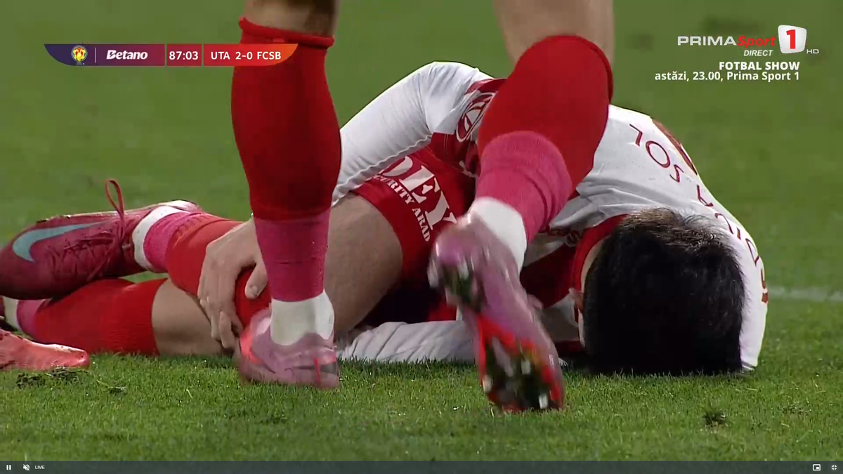 Alexandru Matei s-a accidentat grav în UTA - FCSB
