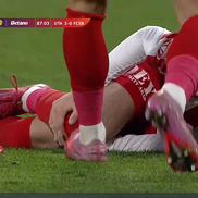 Alexandru Matei s-a accidentat grav în UTA - FCSB // FOTO: captură Prima Sport