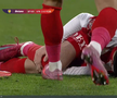 Alexandru Matei s-a accidentat grav în UTA - FCSB // FOTO: captură Prima Sport