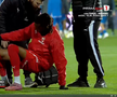 Mamadou Karamoko s-a accidentat la încălzire înainte de Farul - Dinamo // FOTO: captură Prima Sport