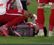 Alexandru Matei s-a accidentat grav în UTA - FCSB // FOTO: captură Prima Sport