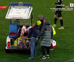 Alexandru Matei s-a accidentat grav în UTA - FCSB // FOTO: captură Prima Sport