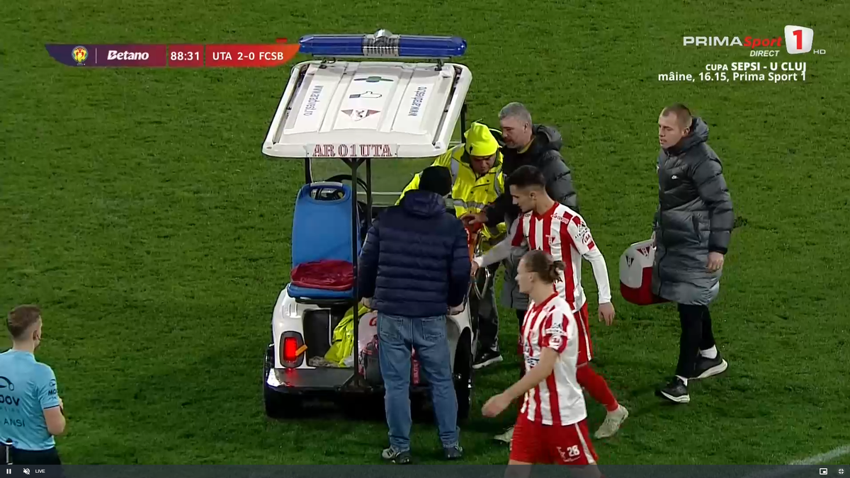 Alexandru Matei s-a accidentat grav în UTA - FCSB