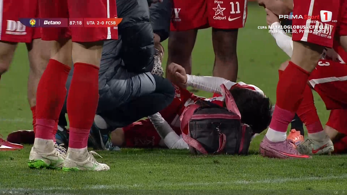 Alexandru Matei s-a accidentat grav în UTA - FCSB