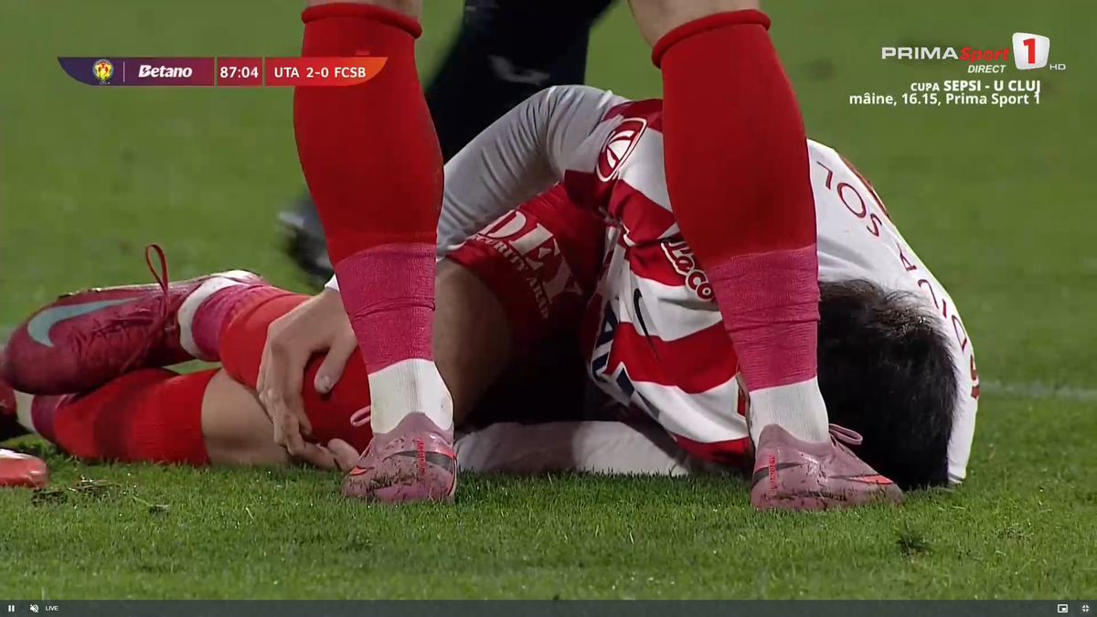 Alexandru Matei s-a accidentat grav în UTA - FCSB