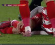 Alexandru Matei s-a accidentat grav în UTA - FCSB // FOTO: captură Prima Sport