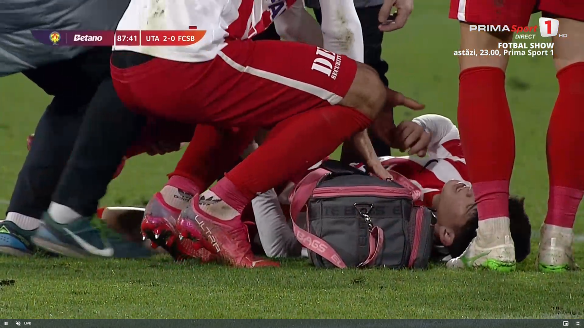 Alexandru Matei s-a accidentat grav în UTA - FCSB