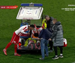 Alexandru Matei s-a accidentat grav în UTA - FCSB // FOTO: captură Prima Sport