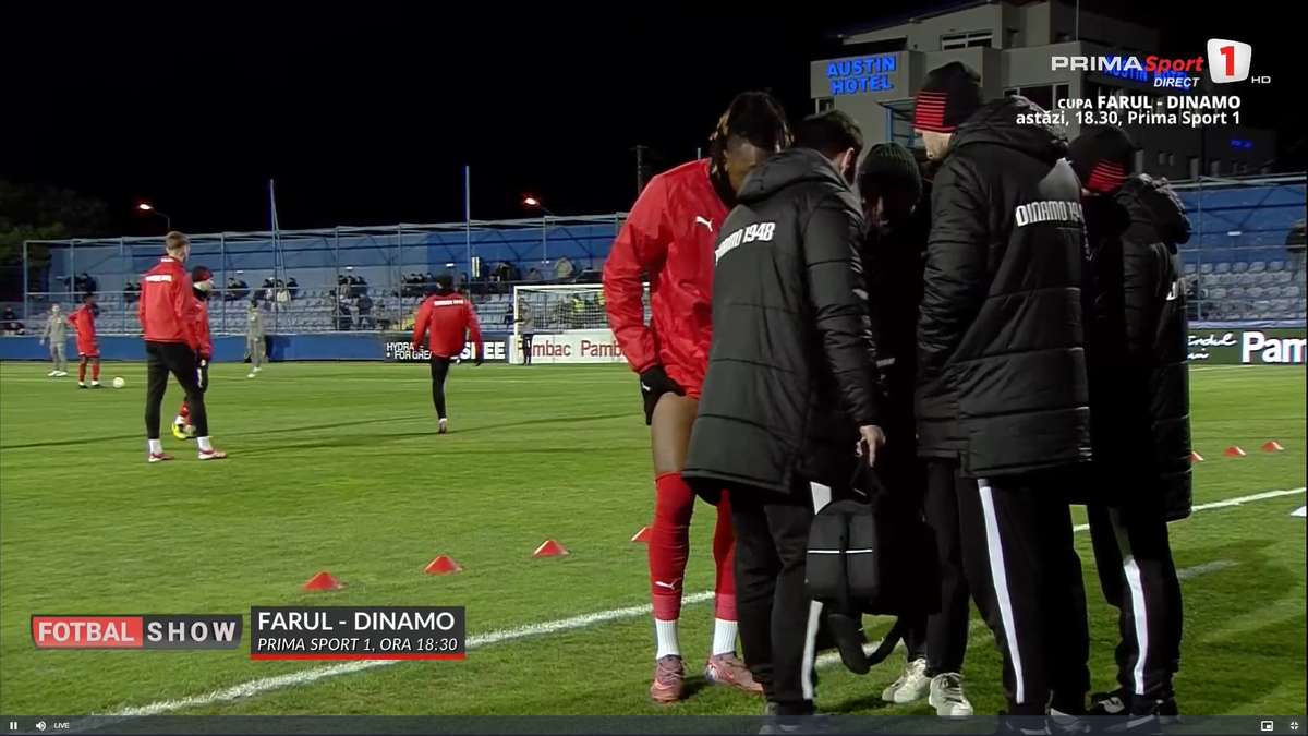 Mamadou Karamoko s-a accidentat la încălzire înainte de Farul - Dinamo