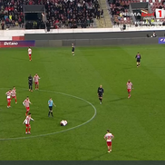 Alexandru Matei s-a accidentat grav în UTA - FCSB // FOTO: captură Prima Sport