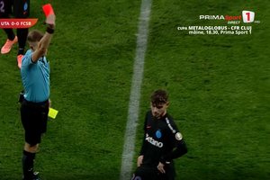Fault violent în UTA - FCSB! La debut, tânărul de 18 ani al campioanei a văzut direct cartonașul roșu