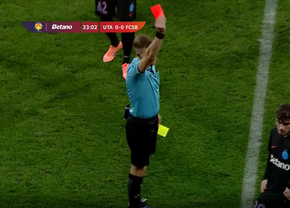 Fault violent în UTA - FCSB! La debut, tânărul de 18 ani al campioanei a văzut direct cartonașul roșu