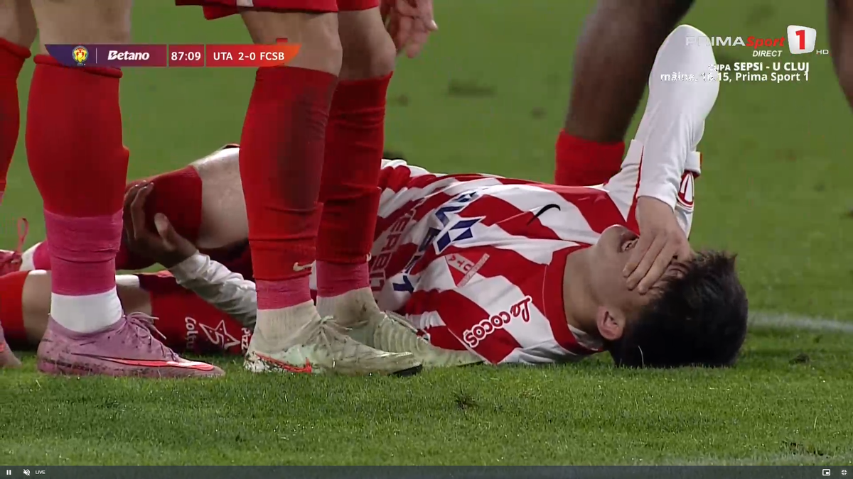 Alexandru Matei s-a accidentat grav în UTA - FCSB