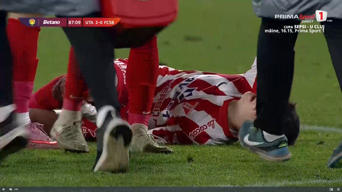 Alexandru Matei s-a accidentat grav în UTA - FCSB