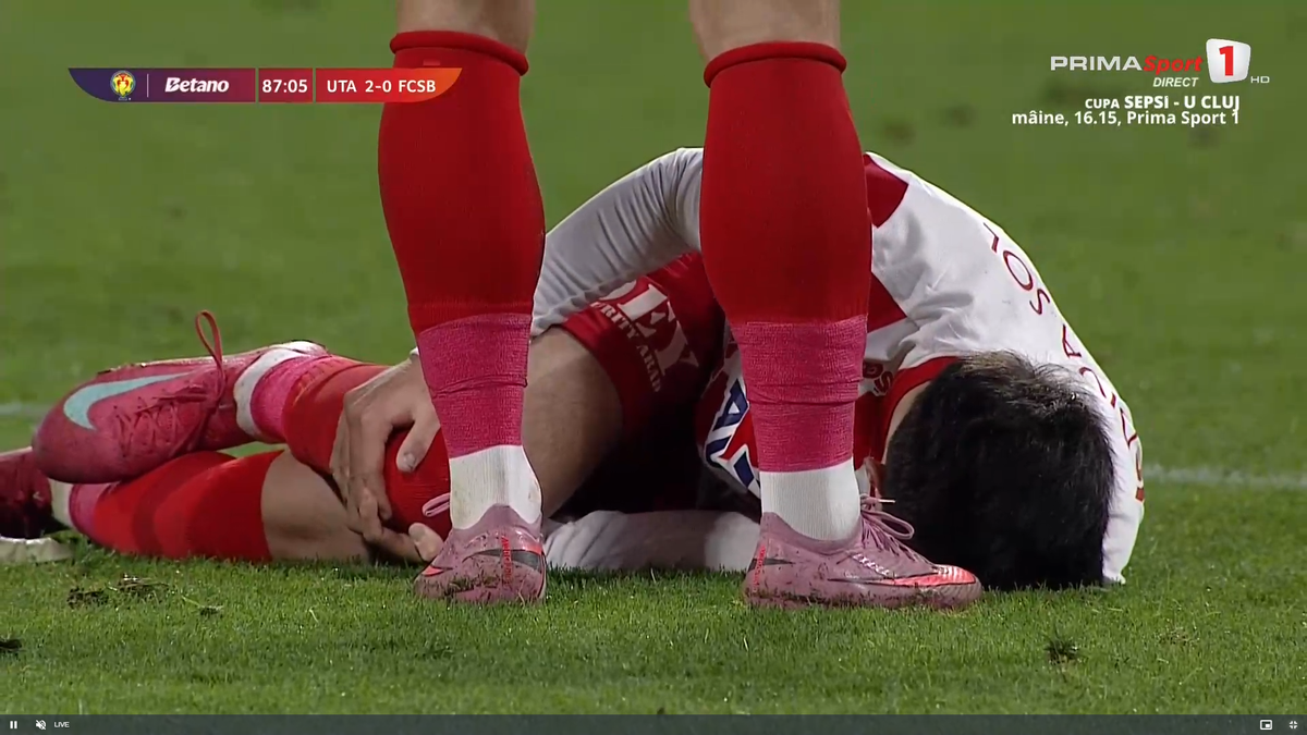 Alexandru Matei s-a accidentat grav în UTA - FCSB