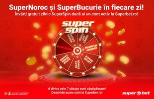 SuperSpin, SuperHit! Jucătorii online Superbet învârt gratuit zilnic Roata SuperNorocului!