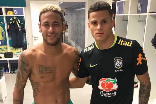 Matheus Mascarenhas, alături de Neymar în cantonamentul selecționatei olimpice a Braziliei // foto: Instagram @ mascarenhas