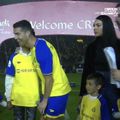 De la stânga la dreapta, Fatma Fahad, Cristiano Ronaldo și Georgina Rodriguez