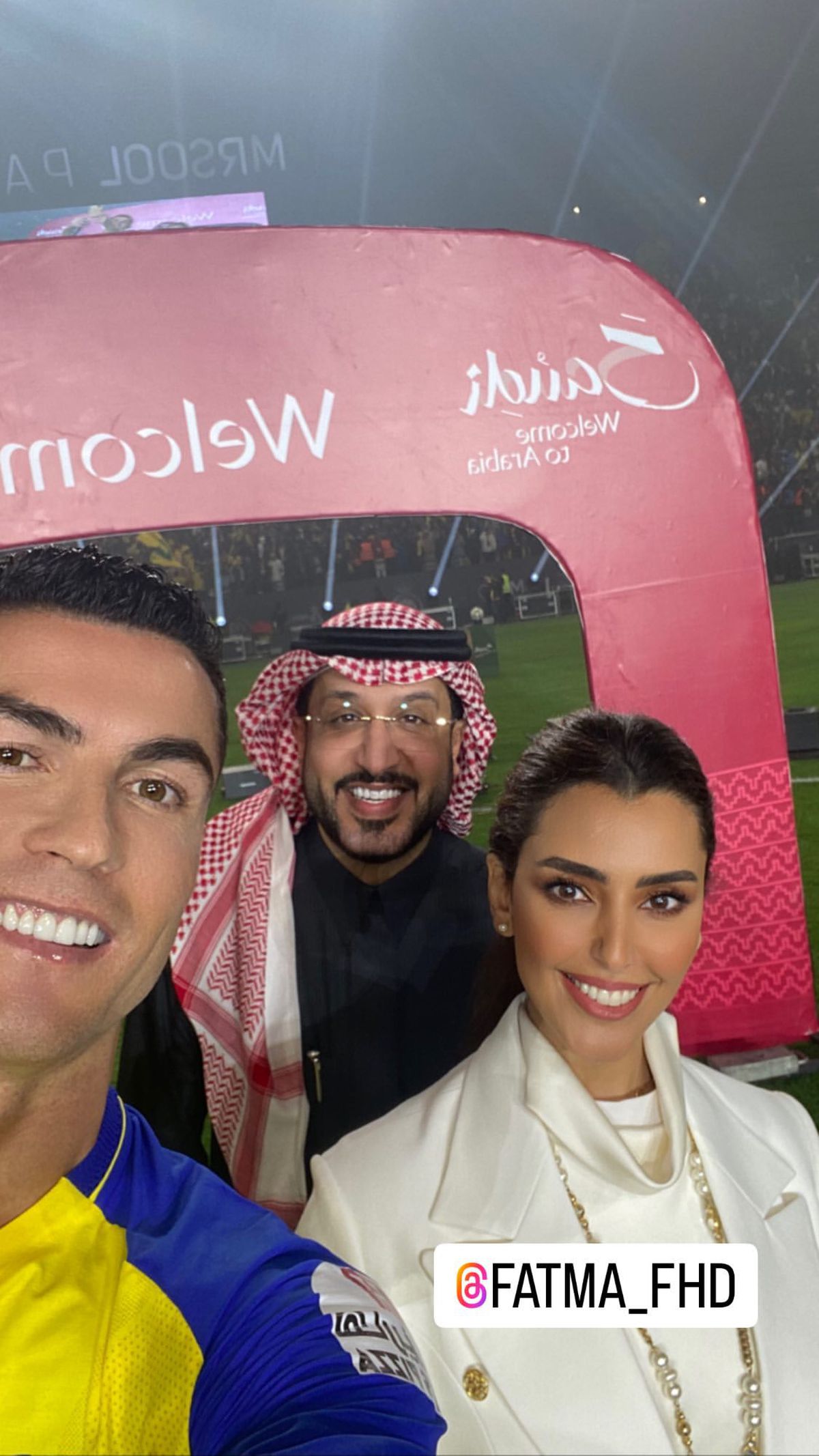 Fatma Fahad - jurnalista de la prezentarea lui Ronaldo la Al-Nassr