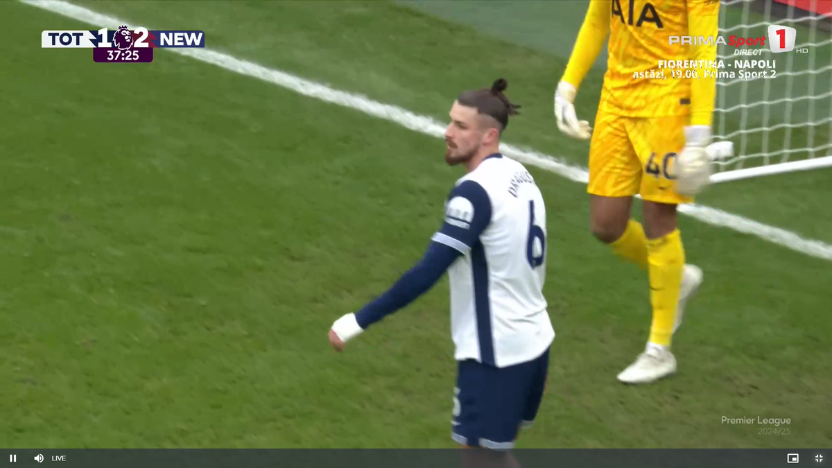 Nota lui Radu Drăgușin pentru prestația de coșmar din Tottenham - Newcastle » Postecoglou l-a schimbat la pauză, preferând să rămână fără stoperi de meserie!