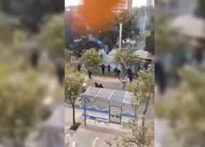 Imagini ca în Vestul Sălbatic înainte de meciul din Cupa Regelui în Spania » Au zburat scaune și a fost nevoie de intervenția poliției