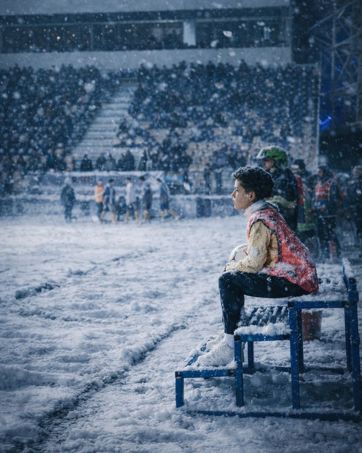Superliga, îngropată în zăpadă! Cum ar arăta meciurile din România într-un scenariu de iarnă extremă