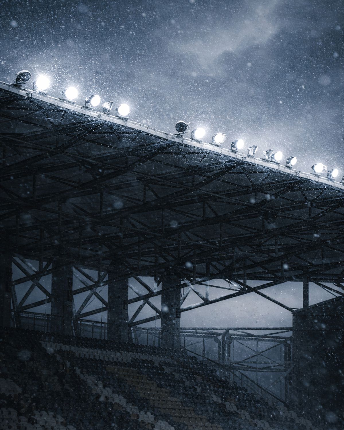 Superliga, îngropată în zăpadă! Cum ar arăta meciurile din România într-un scenariu de iarnă extremă