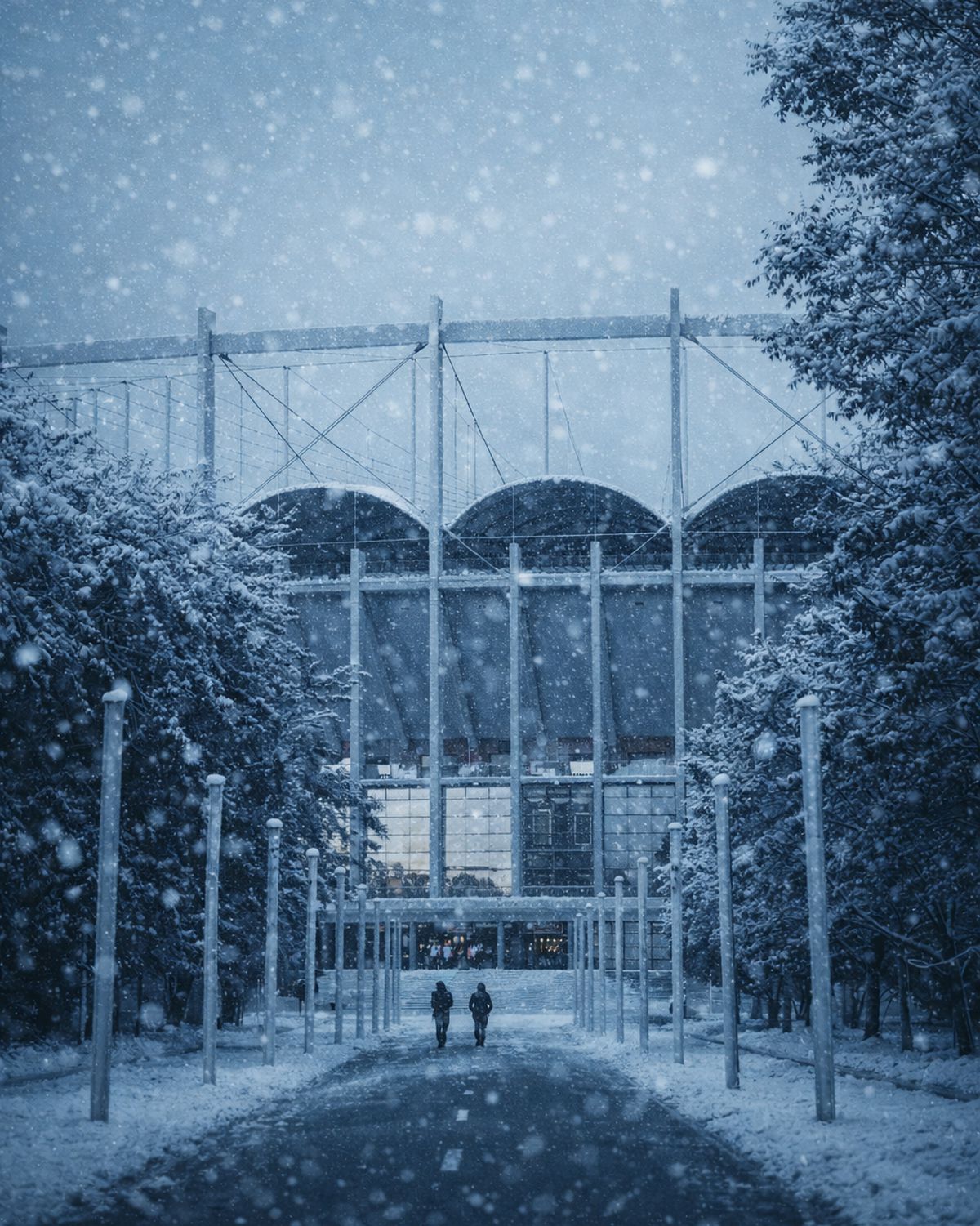 Superliga, îngropată în zăpadă! Cum ar arăta meciurile din România într-un scenariu de iarnă extremă