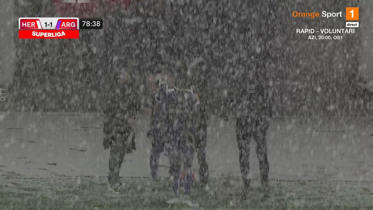 Hermannstadt - FC Argeș 1-1 » Remiză pe „derdelușul” de la Sibiu, într-o partidă jucată pe două anotimpuri