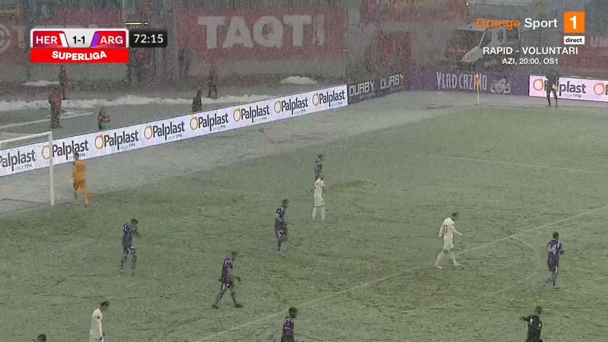 Hermannstadt - FC Argeș 1-1 » Remiză pe „derdelușul” de la Sibiu, într-o partidă jucată pe două anotimpuri
