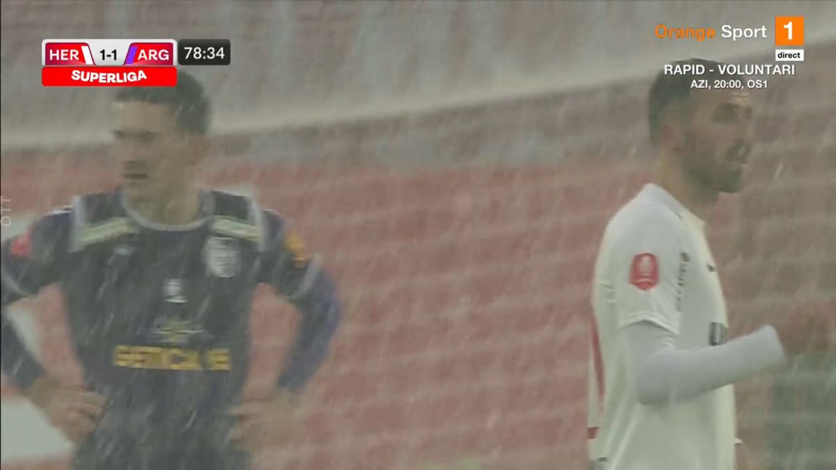 Hermannstadt - FC Argeș 1-1 » Remiză pe „derdelușul” de la Sibiu, într-o partidă jucată pe două anotimpuri