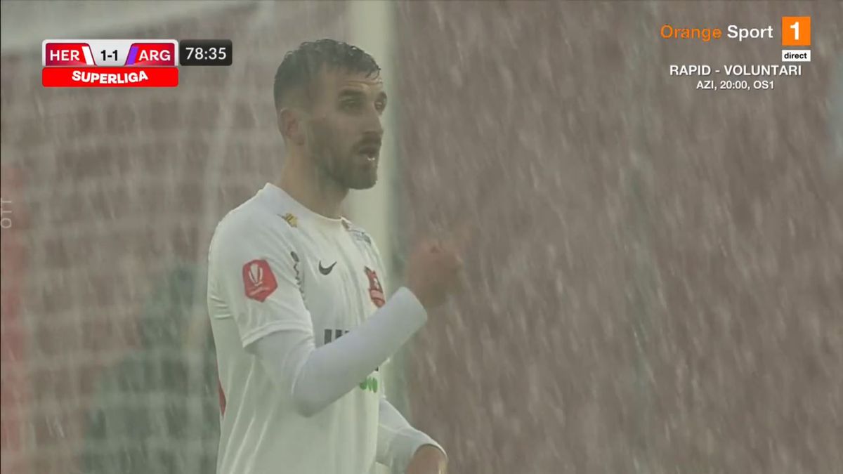 Hermannstadt - FC Argeș 1-1 » Remiză pe „derdelușul” de la Sibiu, într-o partidă jucată pe două anotimpuri