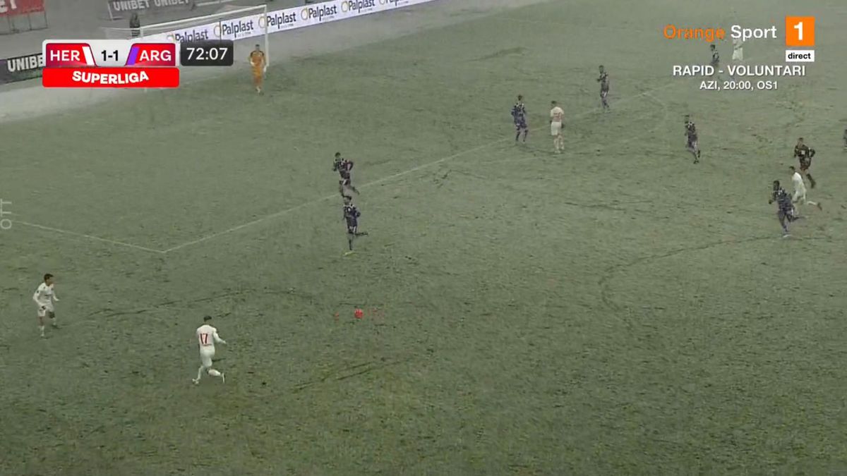 Hermannstadt - FC Argeș 1-1 » Remiză pe „derdelușul” de la Sibiu, într-o partidă jucată pe două anotimpuri