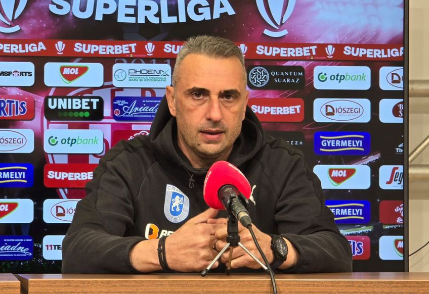 Ivaylo Petev (48 de ani), antrenorul grupării oltene, recunoaște că greșeala lui Jovan Markovic, de la primul gol, l-a scos din sărite.